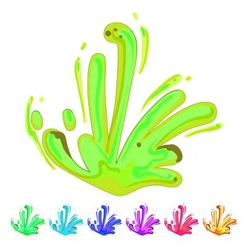 Liquid lava splash cartoon vector graphic Stockillustratie
