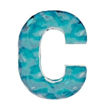 Liquid letter C Stock Illustration