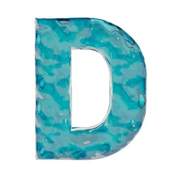 Liquid letter D Stock Illustration