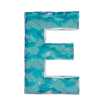 Liquid letter E Stock Illustration