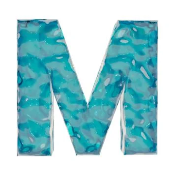 Liquid letter M 스톡 일러스트