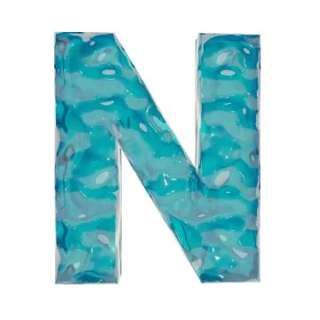 Liquid letter N Illustrazione stock
