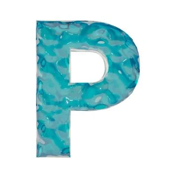 Liquid letter P Stock Illustration