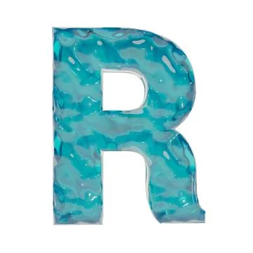 Liquid letter R Stock Illustration
