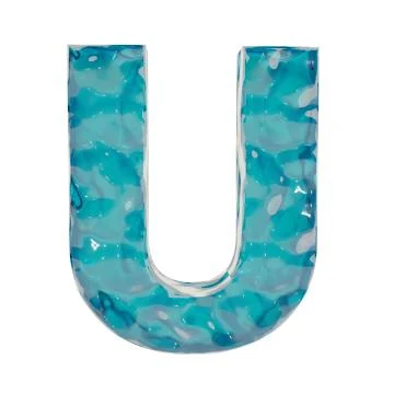 Liquid letter U Stock Illustration