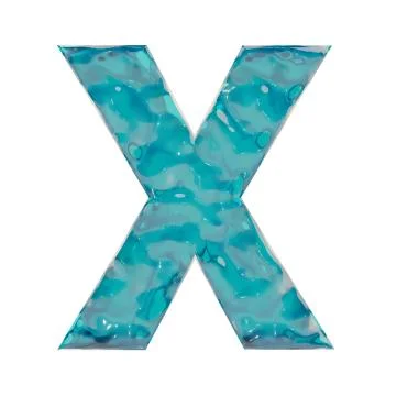 Liquid letter X Stock Illustration