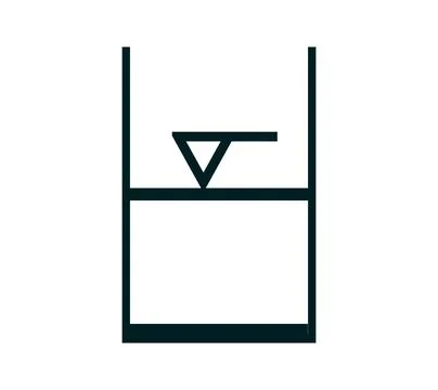 Liquid level control symbol Illustrazione stock