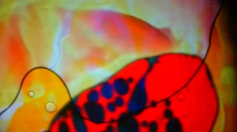 Liquid Light 1960's Psychedelic Colorful Abstract Motion Backgrounds Stock Footage
