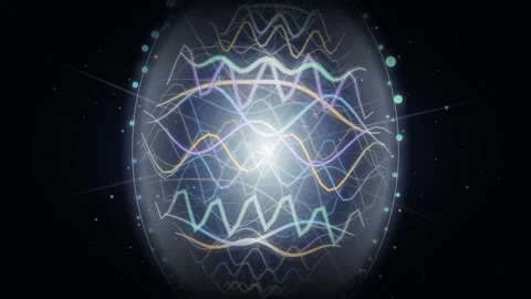 Liquid Light Portal Loop - Wavy Neon Data Ripple Flow Backdrop Stock Footage 341870413