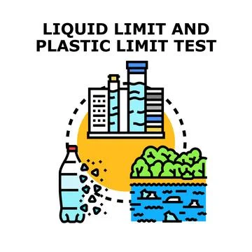 Liquid limit and plastic limit test concept vector イラスト素材