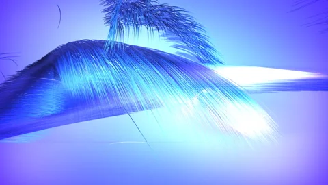 Liquid lines in dynamic blue abstract motion background Stock Footage 142280456