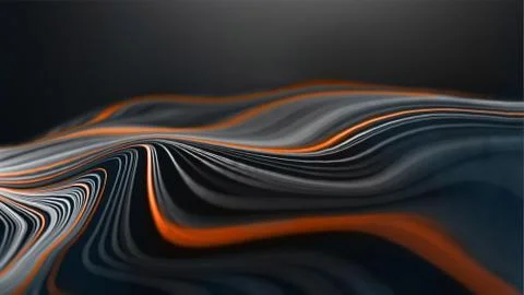 Liquid lines pattern. Wave shape pattern colorful music digital lines. Black Illustrazione stock