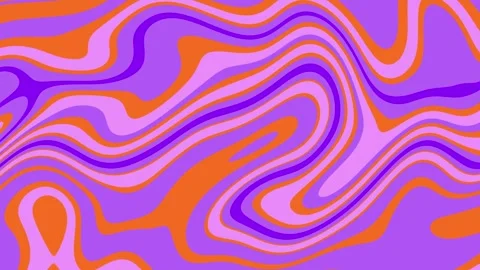 Liquid Lines Retro Background Loop Purple And Orange Stock Footage 249029462