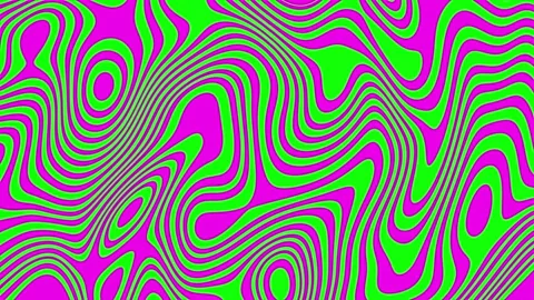 Liquid Lines Retro Background Loop Neon Pink And Green Stock Footage 249029494