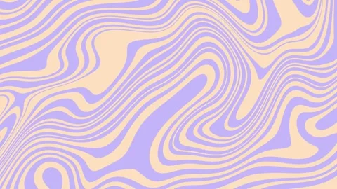 Liquid Lines Retro Pastel Background Loop Lavender And Cream Stock Footage 249029424