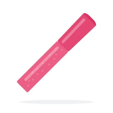 Liquid lip gloss vector flat material design isolated object on white background Stock Illustration