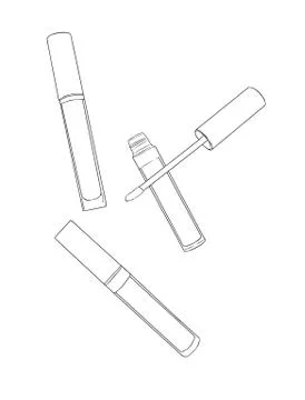 Liquid lipstick matte ,sketch vector. Stock Illustration
