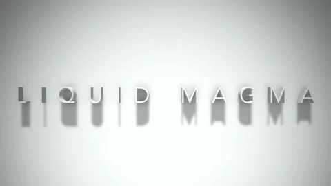Liquid magma 3D title animation with shadows on a white background Stock Footage 297904821