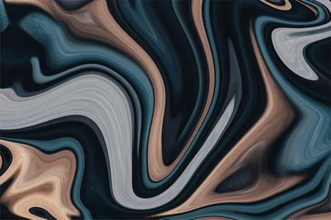 Liquid Marble effect background, Close up of liquid marble Stock Illustration