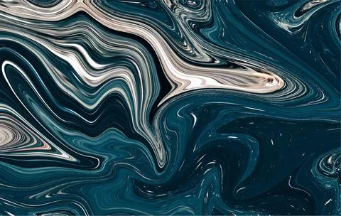 Liquid Marble effect background, Close up of liquid marble Stock Illustration