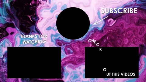 Liquid Marble End Cards Stock After Effects