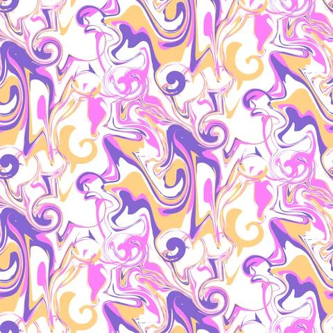 Liquid marble painted wave abstract minimal seamless repeat pattern. Stock Illustration