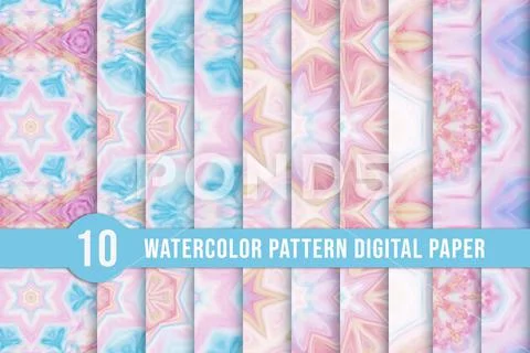 Liquid marble pattern collection with colorful shades. Seamless pattern desig PSD Template