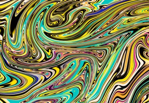 Liquid marble seamless mixed multicolor pattern Illustrazione stock