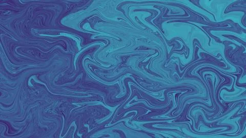 The liquid marble texture is blue and blue. Stock Illustration