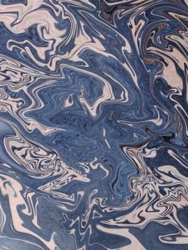 The liquid marble texture is blue, white and brown. Stock Illustration
