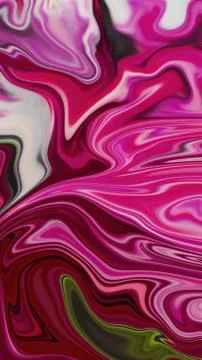 The liquid marble texture is green, red and pink. Stock Illustration