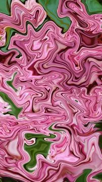 The liquid marble texture is green, white and pink. Stock Illustration
