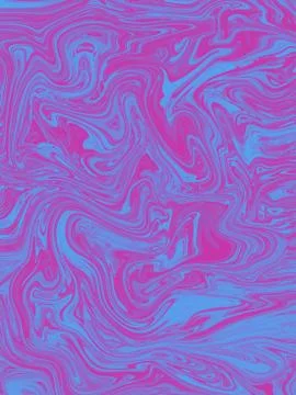 The liquid marble texture has blue, green, yellow and pink colors. Stock Illustration