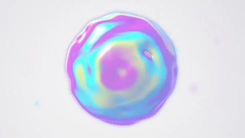 A liquid mercury blob morphs in a seamless loop Video stock 342861808