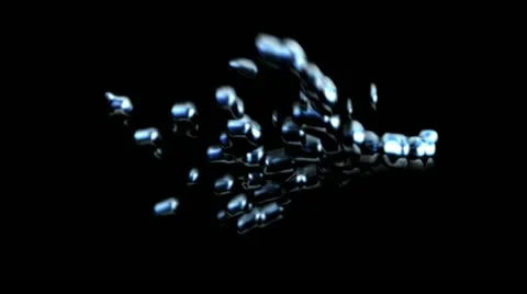 Liquid metal gear Stock Footage 12721833