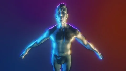 Liquid metal human Stock-Footage 124449232