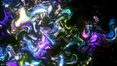 Liquid Metal Reflections Blue Stock Footage 73951930