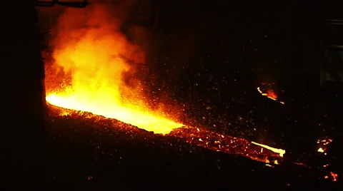 The liquid metal is slowed Stock Footage 54773223