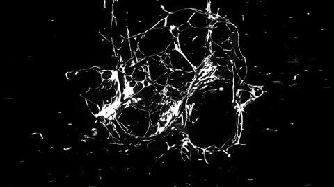 Liquid metal splash rotate loop video Stock Footage 293782073