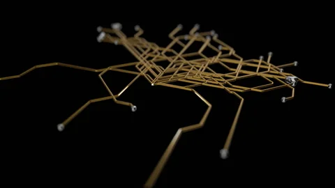 Liquid Metal Trails HD Stock Footage 160544794