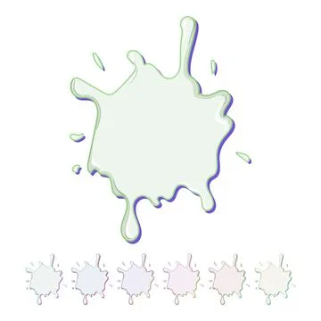 Liquid milk splash cartoon vector graphic Stock Illustration