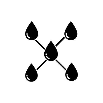 Liquid Molecule Network Circular Icon Stock Illustration
