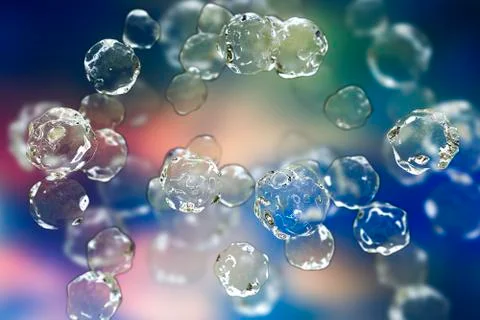 Liquid molecules, illustration Stock Illustration