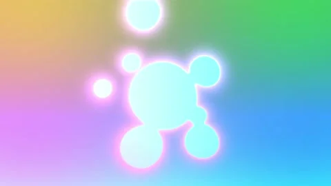 Liquid Morphing Holographic Shape Animation. Fluid Molecules. 4K Stock Footage 195323377