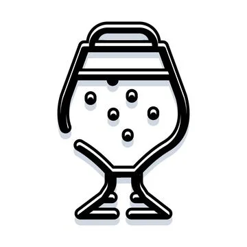 Liquid motion lamp with rising bubbles illustration Stock Illustration