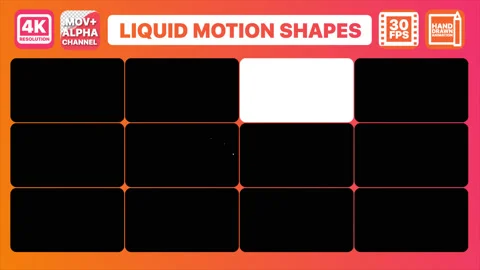 Liquid Motion Shapes Pack Stock Footage 130740837