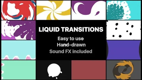 Liquid Motion Transitions Pack After Effects stock