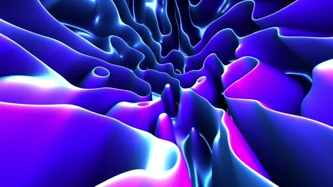 Liquid mountains background with blue and purple VJ loop animation0001-0300 Stock Footage 343863603