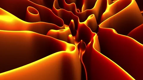Liquid mountains background with orange sun VJ loop animation0001-0300 Stock Footage 346033438