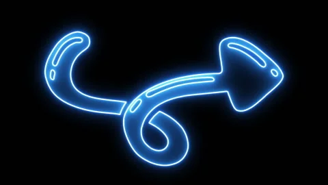 Liquid Neon Arrow 스톡 동영상 265978385